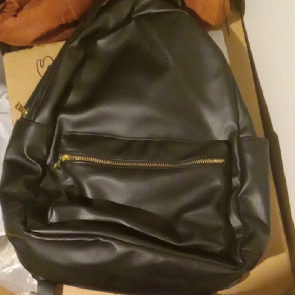 Faux Leather Backpack